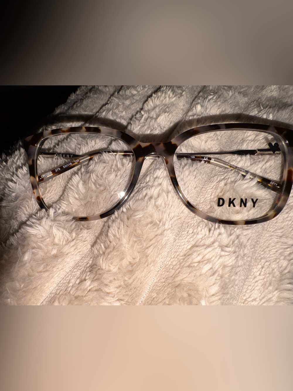 DKNY Eyeglass Frames 53-16-135 Bone Tortoise Unisex New in Plastic